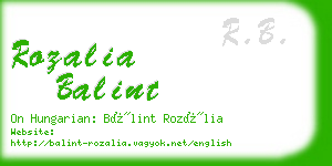 rozalia balint business card